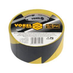 Vorel Varoitusteippi 48mm x 33m  keltainen/musta