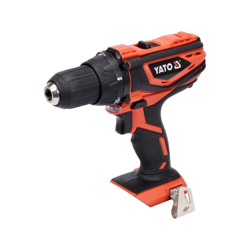 Yato akkuporakone 18V 40 Nm runko – viistosti edestä, 13 mm pikaistukka