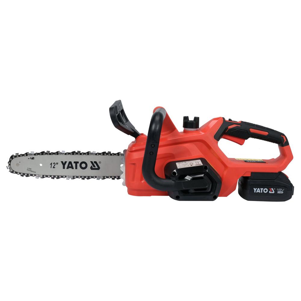 Yato akkumoottorisaha 18V 4 Ah 12" – oikea sivu