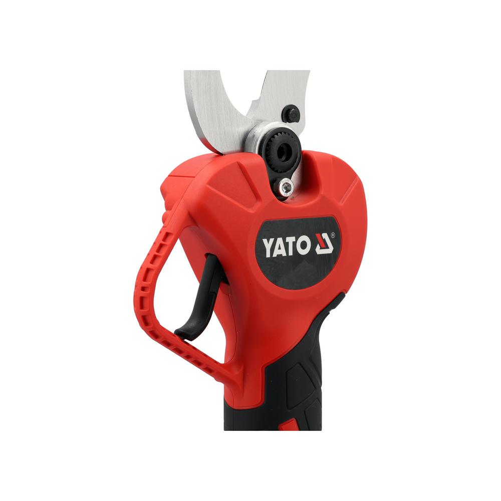 Yato Akkuoksasakset 18V 40 mm sarja 2 Ah akku ja laturi runko edestä lähikuva