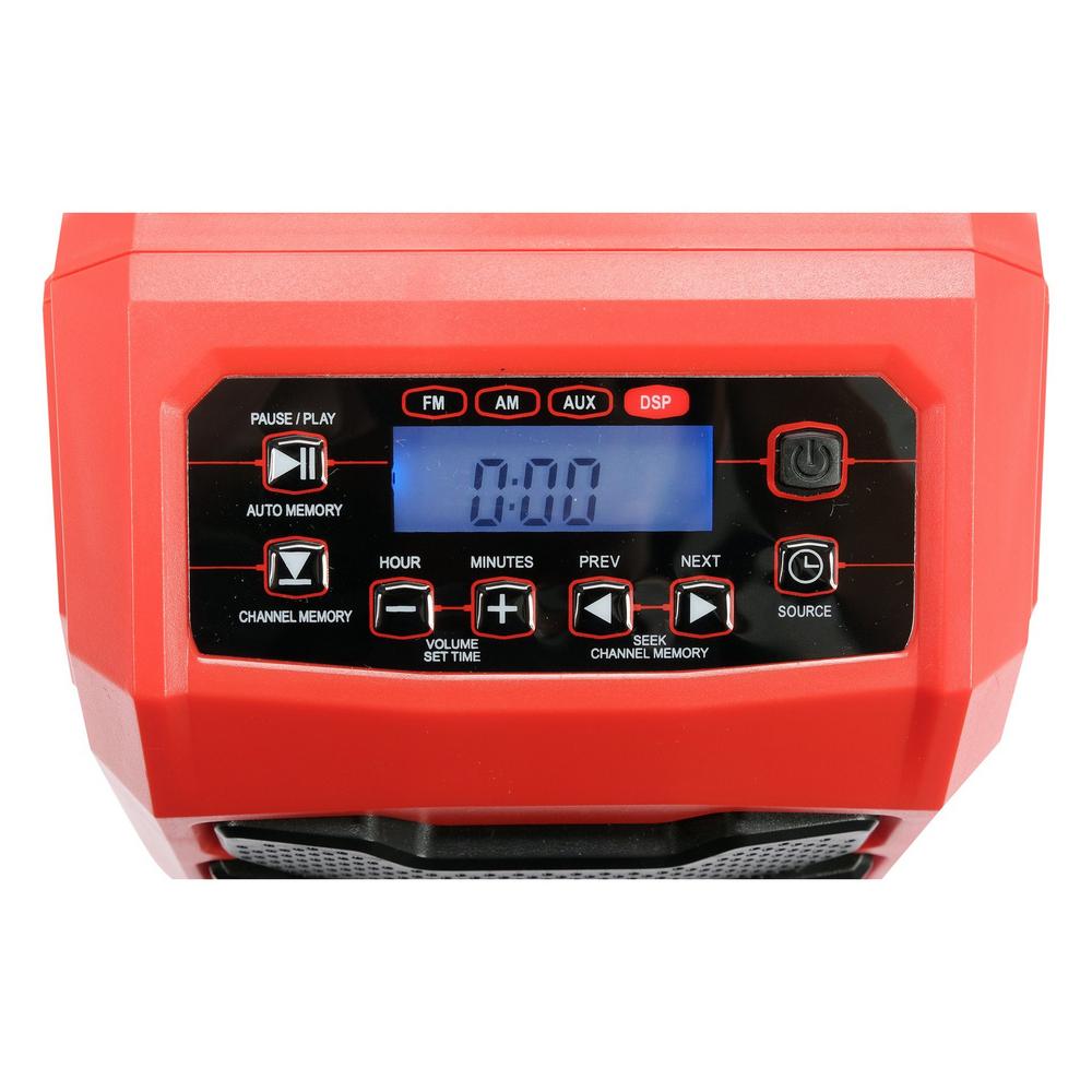 Yato työmaaradio 18V ohjauspaneeli ja LCD-näyttö