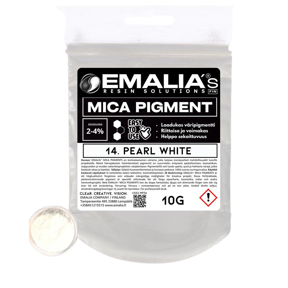 Emalia Mica väripigmentti 10g valkoinen
