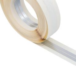 ainter Kulmanauha valkoinen 50 mm / 30 m metallivahvistettu rulla avattuna