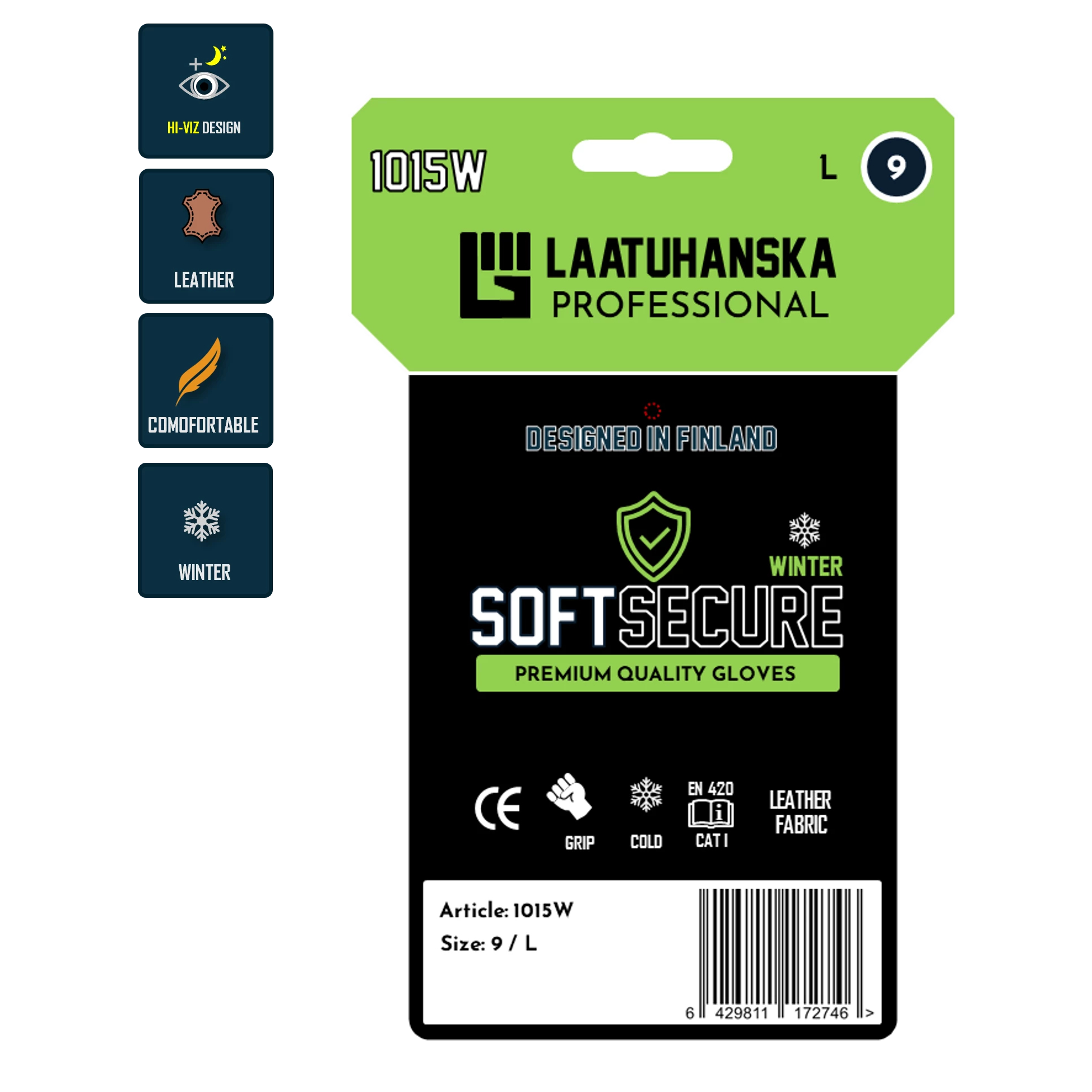 Laatu asentajankäsine talvi 1015W pakkaus